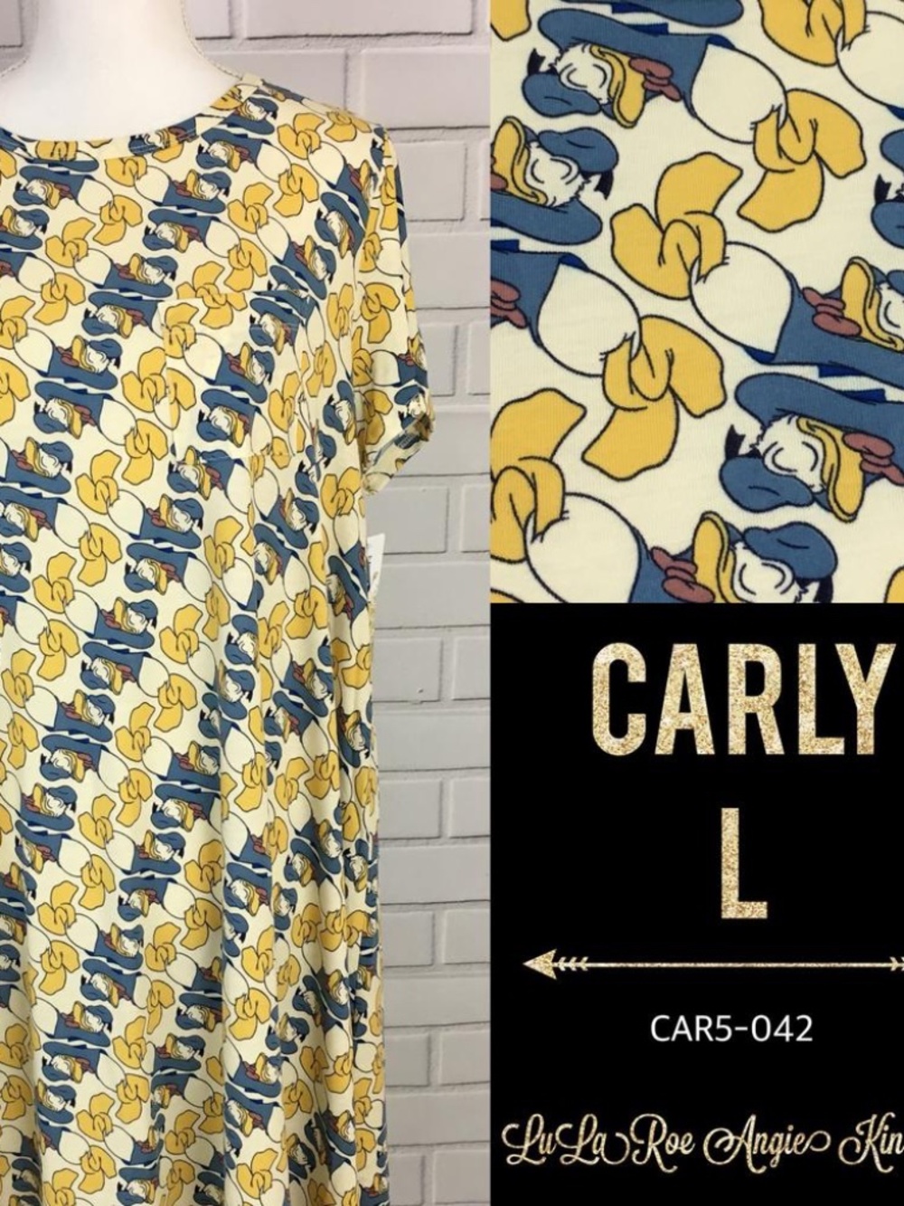 LuLaRoe Disney Carly Dress - Donald Duck